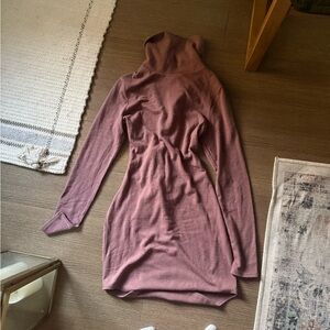 Tobi Dusty Rose Long Sleeve Dress